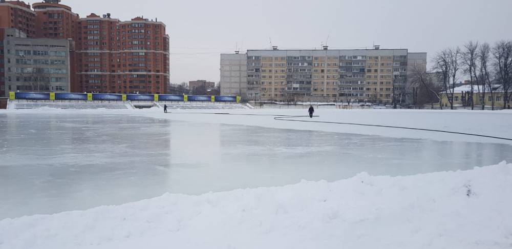В Рязани откладывается открытие катка на стадионе «Локомотив»