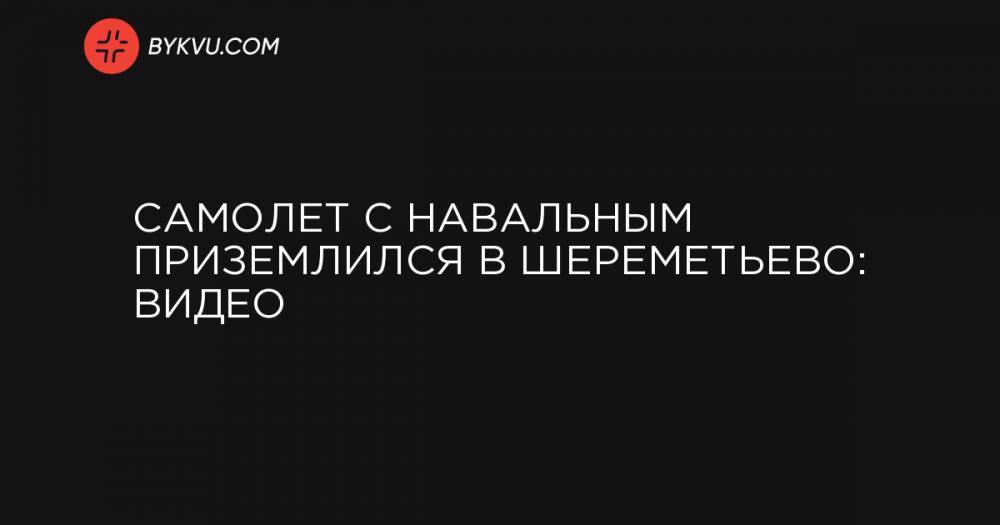 Самолет с Навальным приземлился в Шереметьево: видео