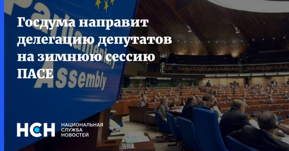 Госдума направит делегацию депутатов на зимнюю сессию ПАСЕ