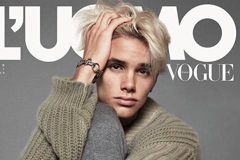 18-летний сын Дэвида и Виктории Бекхэм Ромео дебютировал на страницах L'Uomo Vogue