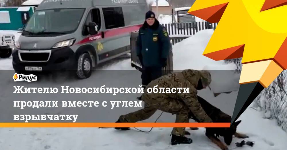 Жителю Новосибирской области продали вместе суглем взрывчатку
