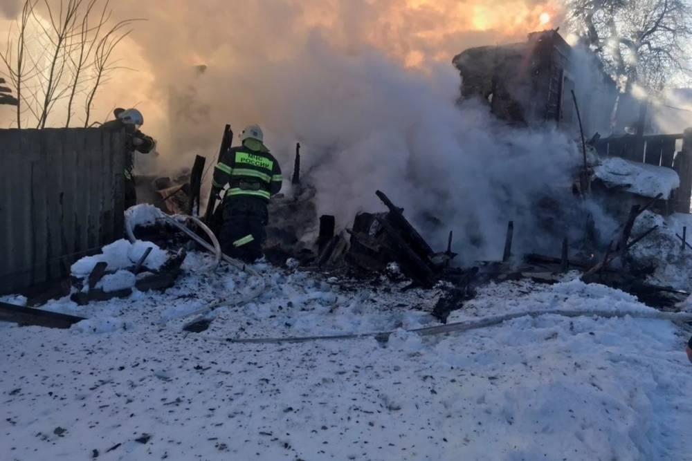 В Тульской области на пожаре в жилом доме погиб мужчина