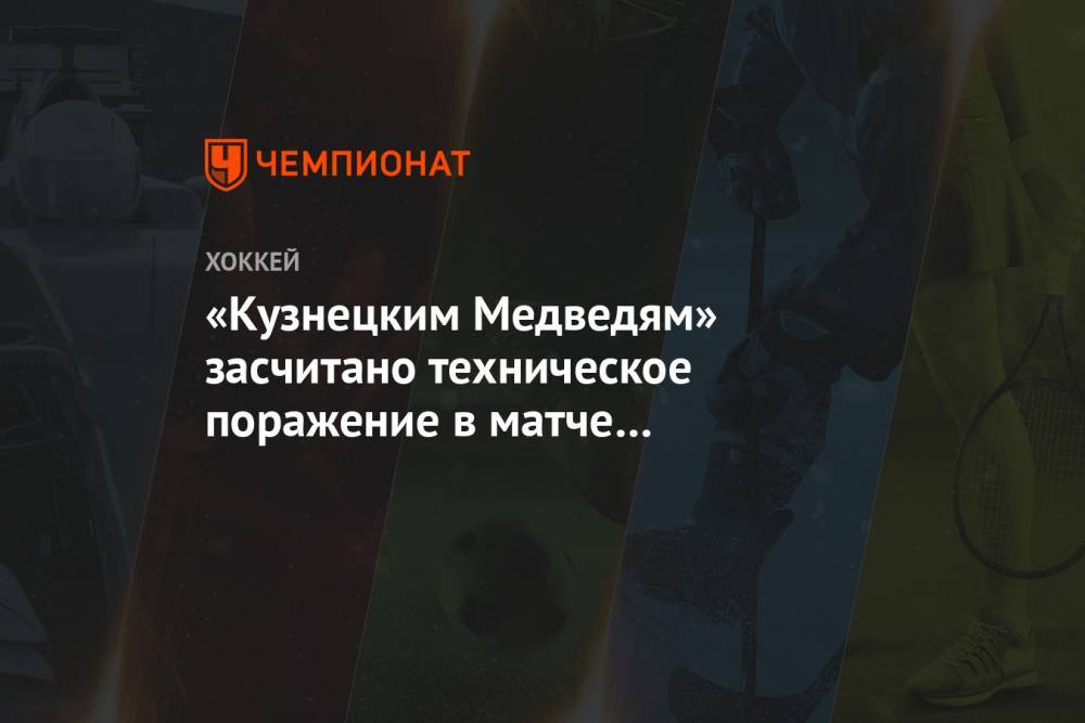 «Кузнецким Медведям» засчитано техническое поражение в матче с «Омскими Ястребами»