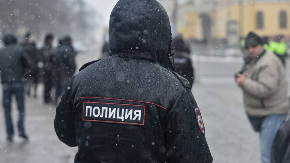 Полицейский вывел слепую петербурженку из зоны незаконного митинга