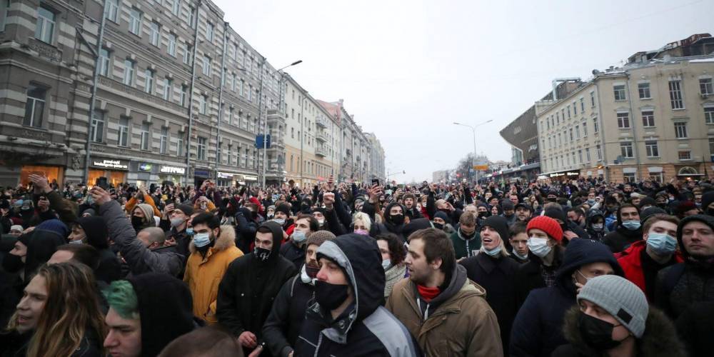 На акции в поддержку Навального в Москве вышли 40 тысяч человек, по всей России — минимум 110 тысяч