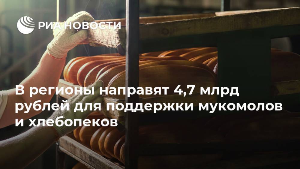 В регионы направят 4,7 млрд рублей для поддержки мукомолов и хлебопеков