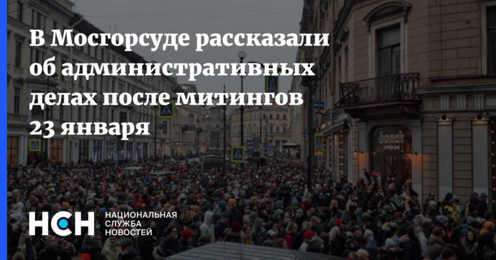 В Мосгорсуде рассказали об административных делах после митингов 23 января