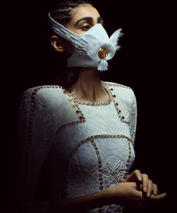 Свадебный #newlook: кутюрная защитная маска для невесты