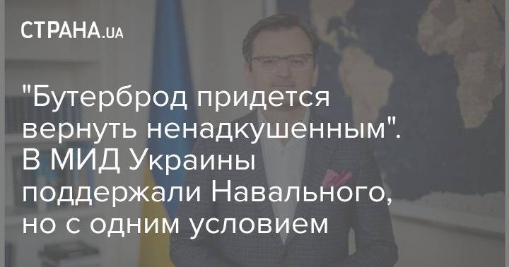 "Бутерброд придется вернуть ненадкушенным". В МИД Украины поддержали Навального, но с одним условием