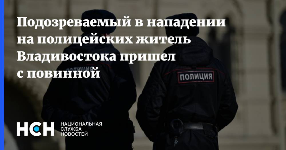 Подозреваемый в нападении на полицейских житель Владивостока пришел с повинной