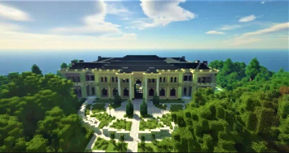 Геймеры создали копию дворца Путина в Minecraft со всеми деталями: видео