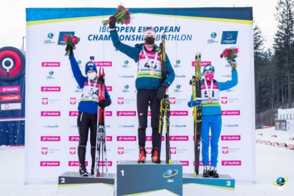 Украинка Меркушина завоевала "серебро" в индивидуальной гонке на Кубке Европы по биатлону