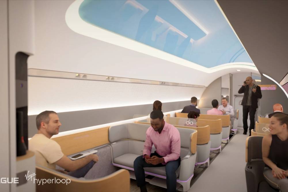 Virgin Hyperloop показал новый дизайн отсека для пассажиров