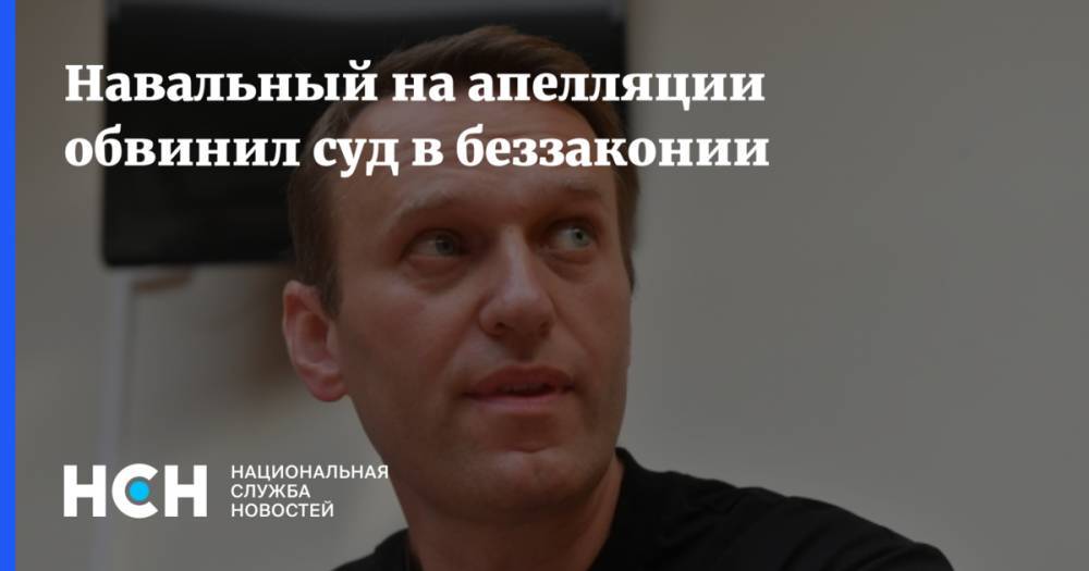 Навальный на апелляции обвинил суд в беззаконии