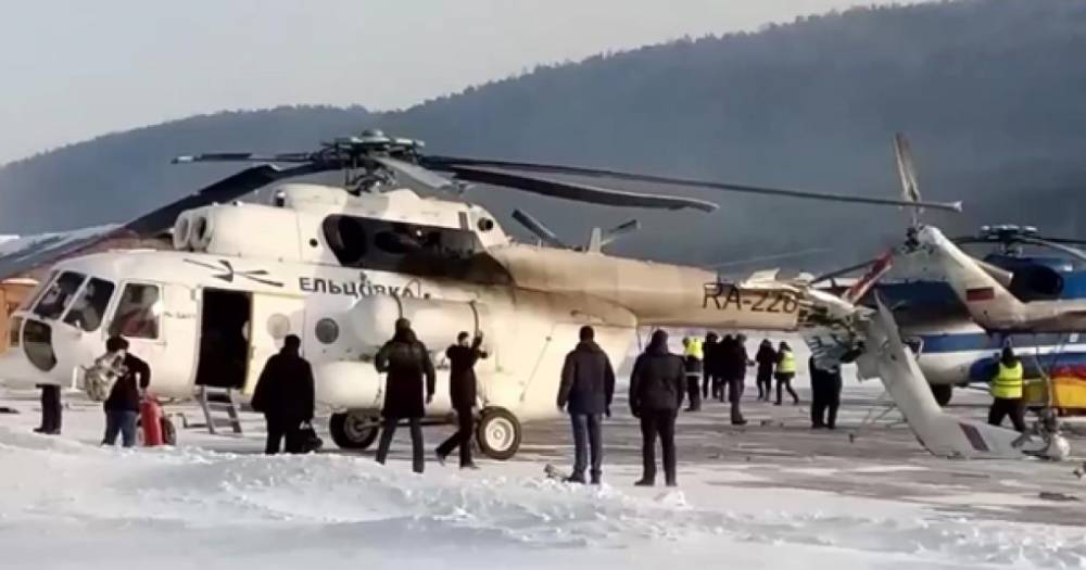 В России вертолет Ми-8 разбил хвост об здание аэропорта