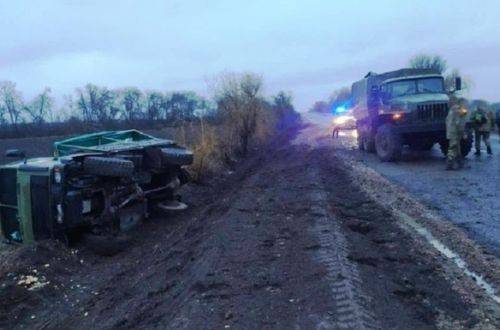 На Николаевщине в ДТП попал военный грузовик