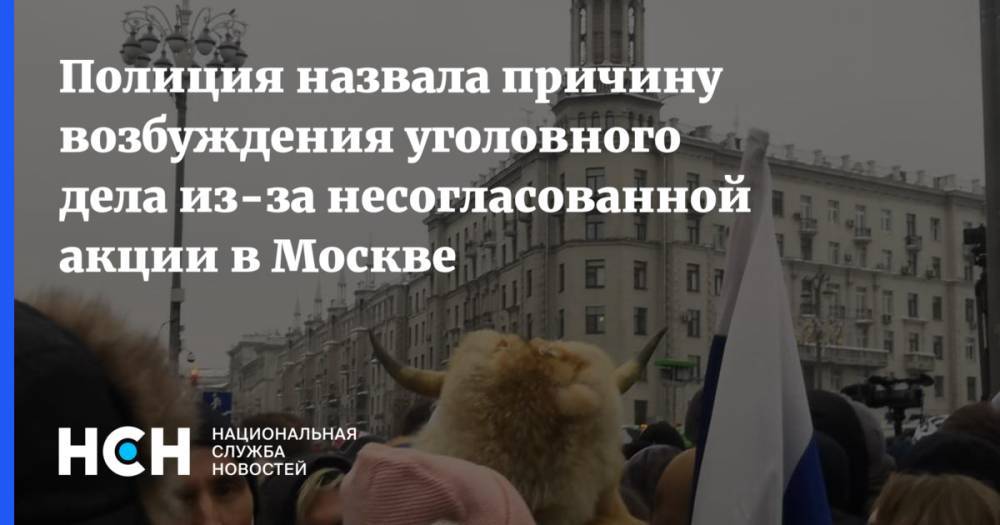 Полиция назвала причину возбуждения уголовного дела из-за несогласованной акции в Москве