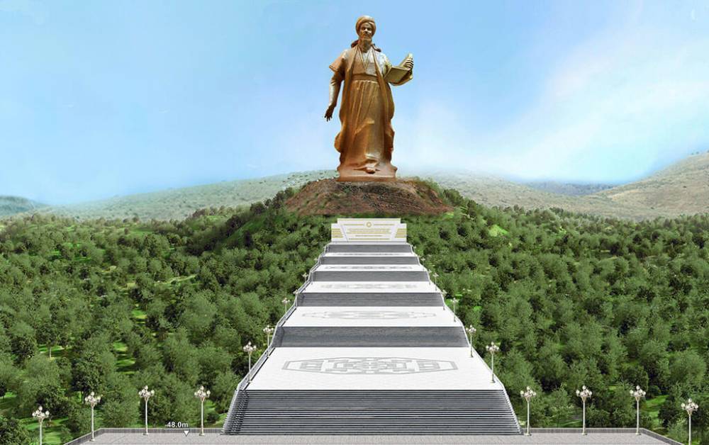 В Туркменистане готовятся открыть 60-метровый памятник поэту Махтумкули Фраги