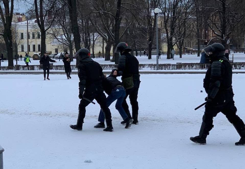 Полиция опровергла применение газа 31 января Петербурге