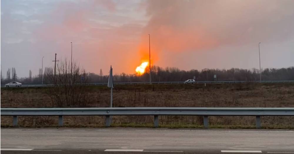Взрыв газопровода под Лубнами: трассу Киев — Харьков окутало черным дымом
