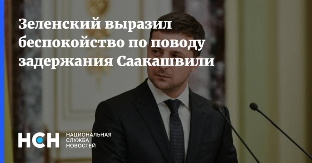 Зеленский выразил беспокойство по поводу задержания Саакашвили