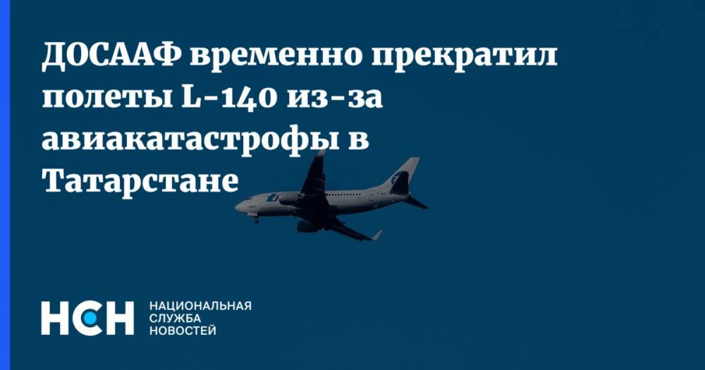 ДОСААФ временно прекратил полеты L-140 из-за авиакатастрофы в Татарстане