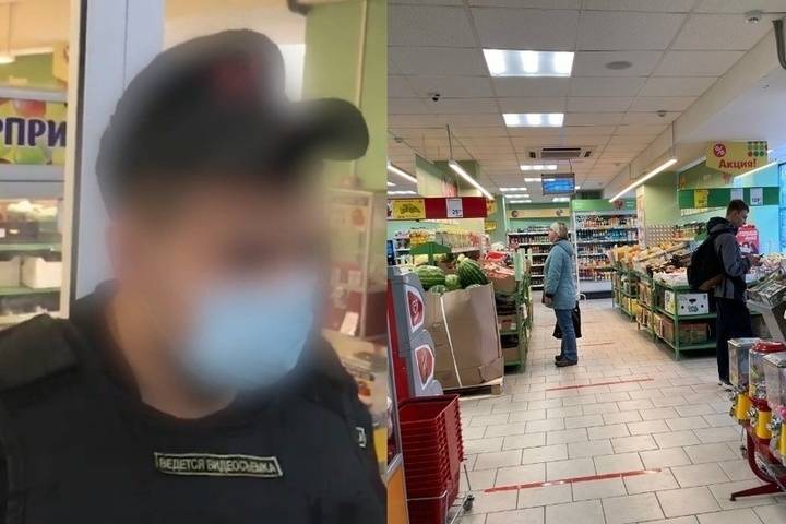 В Омске охранник магазина со скандалом избил покупателя