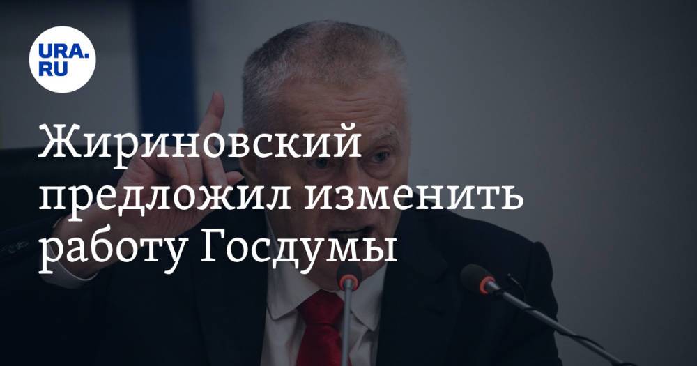 Жириновский предложил изменить работу Госдумы