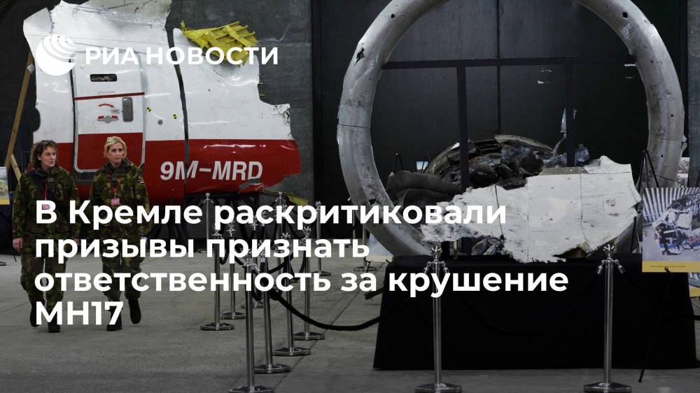 В Кремле призывы признать ответственность за катастрофу MH17 назвали неуместными