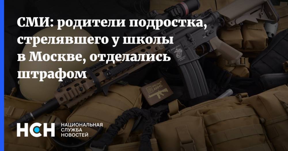 СМИ: родители подростка, стрелявшего у школы в Москве, отделались штрафом