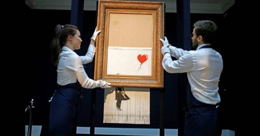 Уничтоженную картину Бэнкси продали на аукционе за рекордные $25 миллионов (фото)
