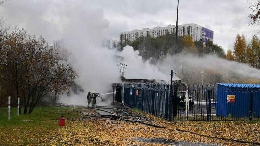 В результате пожара на газовой подстанции в Москве пострадал один человек