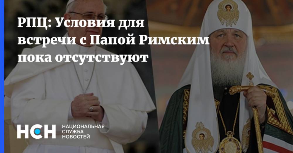 РПЦ: Условия для встречи с Папой Римским пока отсутствуют