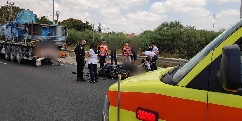 ДТП на улице Бен-Цви в Тель-Авиве: 60-летний мотоциклист в тяжелом состоянии