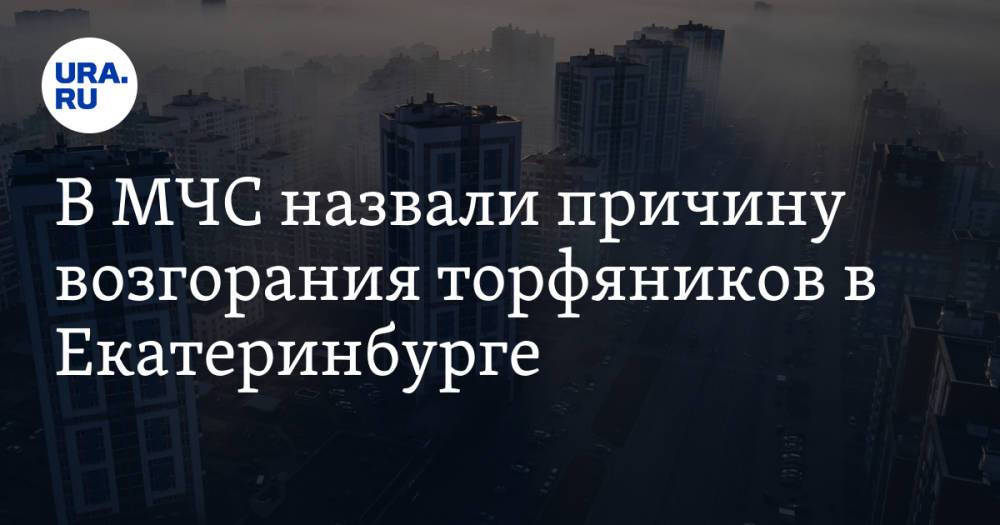 В МЧС назвали причину возгорания торфяников в Екатеринбурге