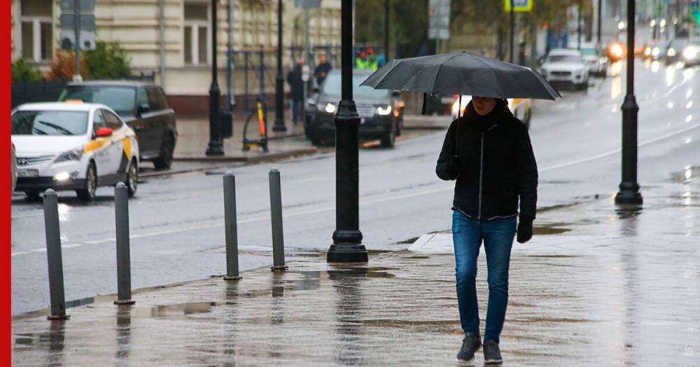 Небольшие осадки в виде дождя и мокрого снега ожидают москвичей 18 октября