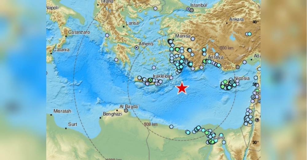 Потужний землетрус у Середземному морі відчули жителі Греції, Ізраїлю, Єгипту, Лівану, Туреччини