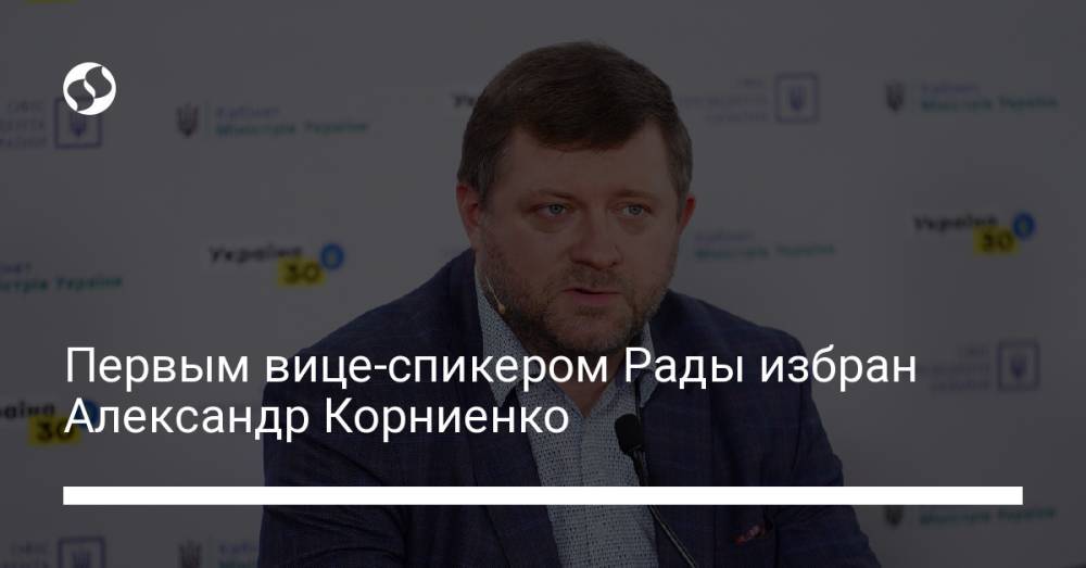 Первым вице-спикером Рады избран Александр Корниенко