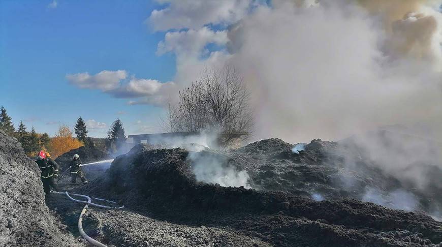 На открытой площадке Минского областного технопарка произошел пожар