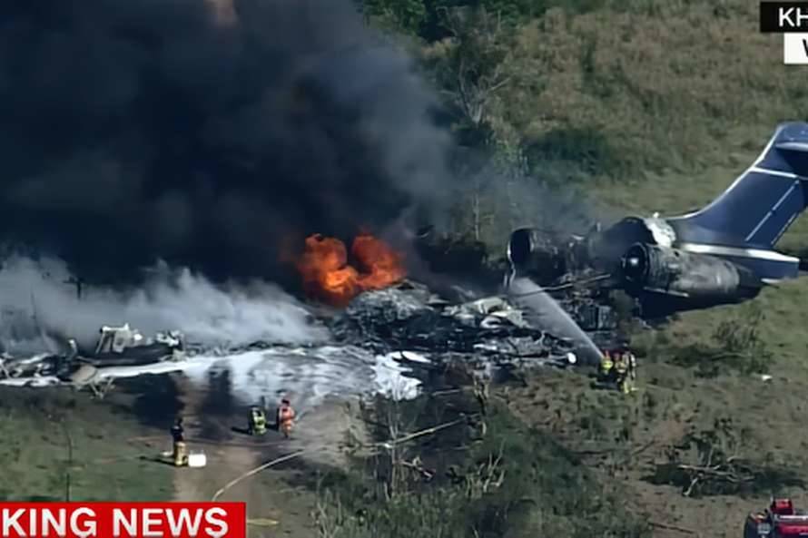 В Техасе разбился самолет с более 20 человек на борту