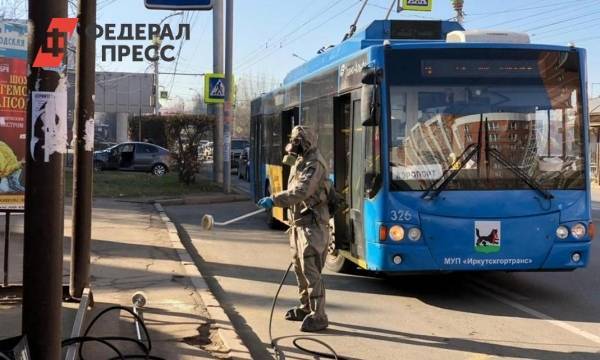 В Иркутске начали дезинфекцию остановок транспорта