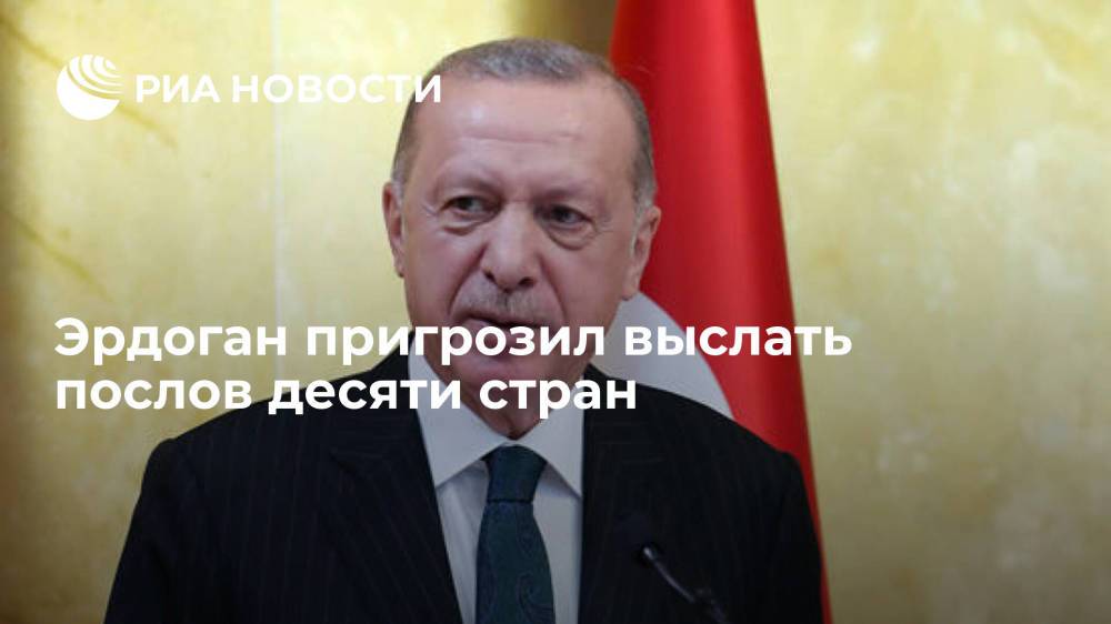 Эрдоган пригрозил выслать из Турции послов десяти стран, в том числе США