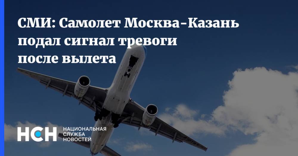СМИ: Самолет Москва-Казань подал сигнал тревоги после вылета