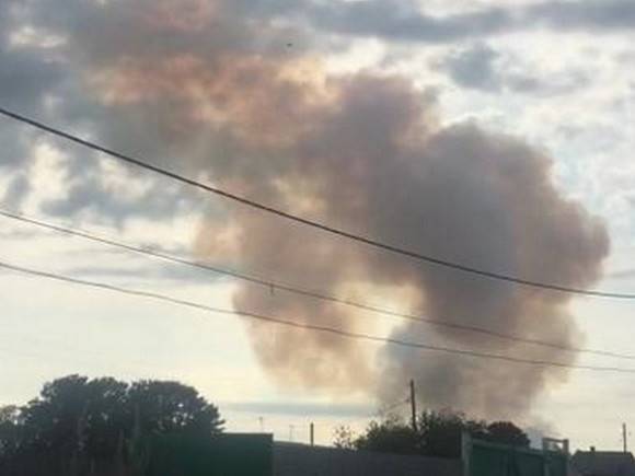 Взрыв на пороховом заводе в Рязанской области попал на видео