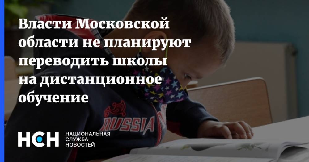 Власти Московской области не планируют переводить школы на дистанционное обучение