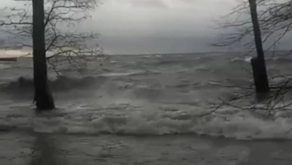 Жители Кронштадта засняли страшные волны у форта в Финском заливе