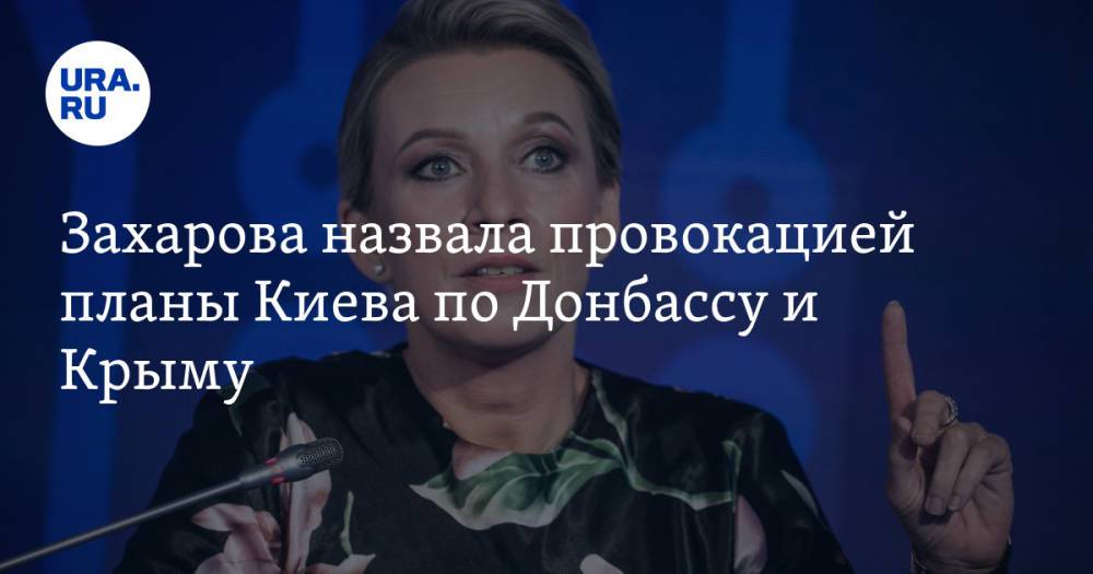 Захарова назвала провокацией планы Киева по Донбассу и Крыму