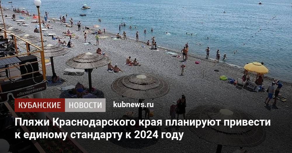 Пляжи Краснодарского края планируют привести к единому стандарту к 2024 году