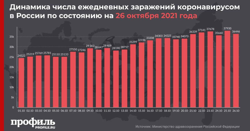 В России обновился максимум по суточной смертности от COVID-19
