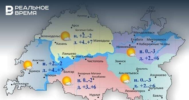 Сегодня в Татарстане ожидается сильный порывистый ветер и до +7 градусов
